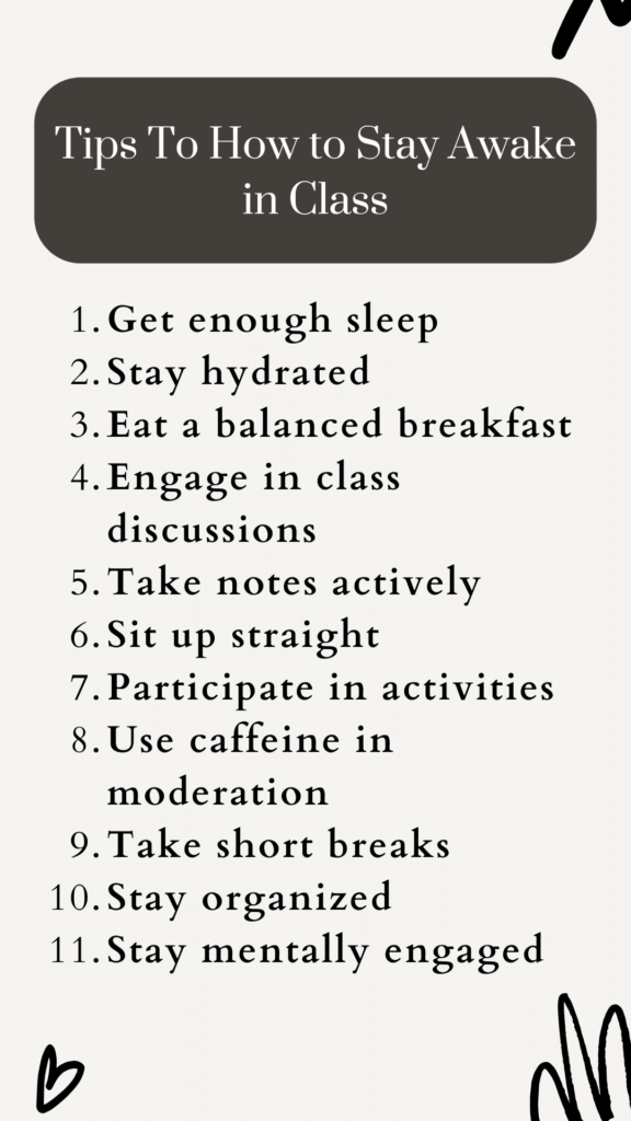 How to Stay Awake in Class