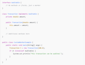 What is a marker interface in Java?