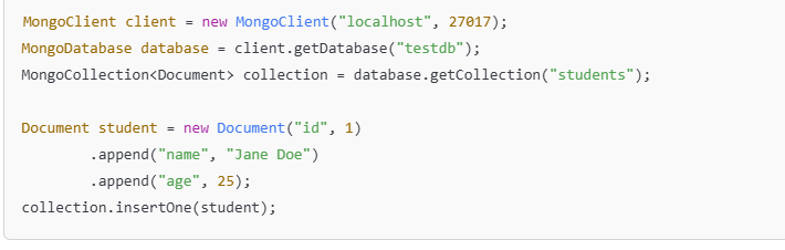 MongoDB Example